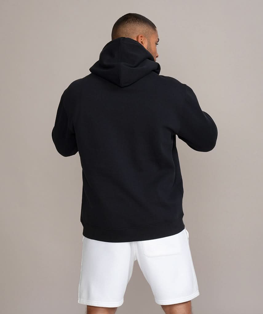 Classic Joe Heavyweight Hoodie by Golds Gym Black Back View
