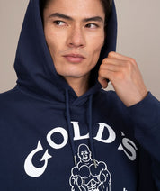 Classic Joe Heavyweight Hoodie by Golds Gym Navy Blue Closeup 2