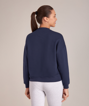 athletic tennis sweater for women navy blue
