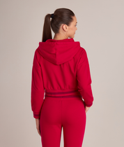 back view of cropped hoodie