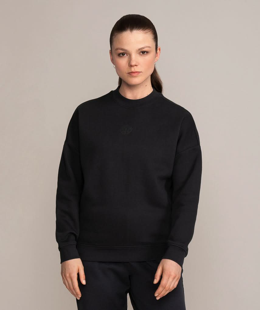 black luxury athletic sweater for women