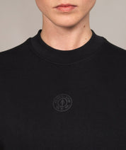 black luxury athletic sweater for women golds gym logo