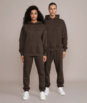 brown gym sweatpants fashionable