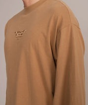 brown long sleeve shirt for men