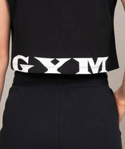 crop top for women athletic wear in black