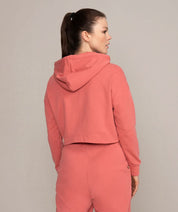 crop top hoodie for women back view