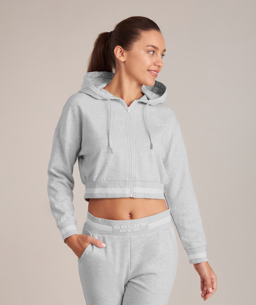 cropped gym hoodie for women