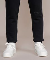 embroidered vintage black sweatpants