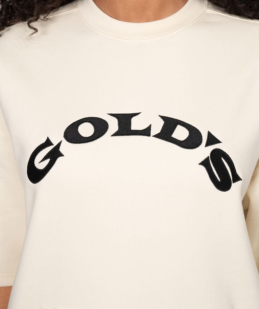 golds gym curved logo shirt