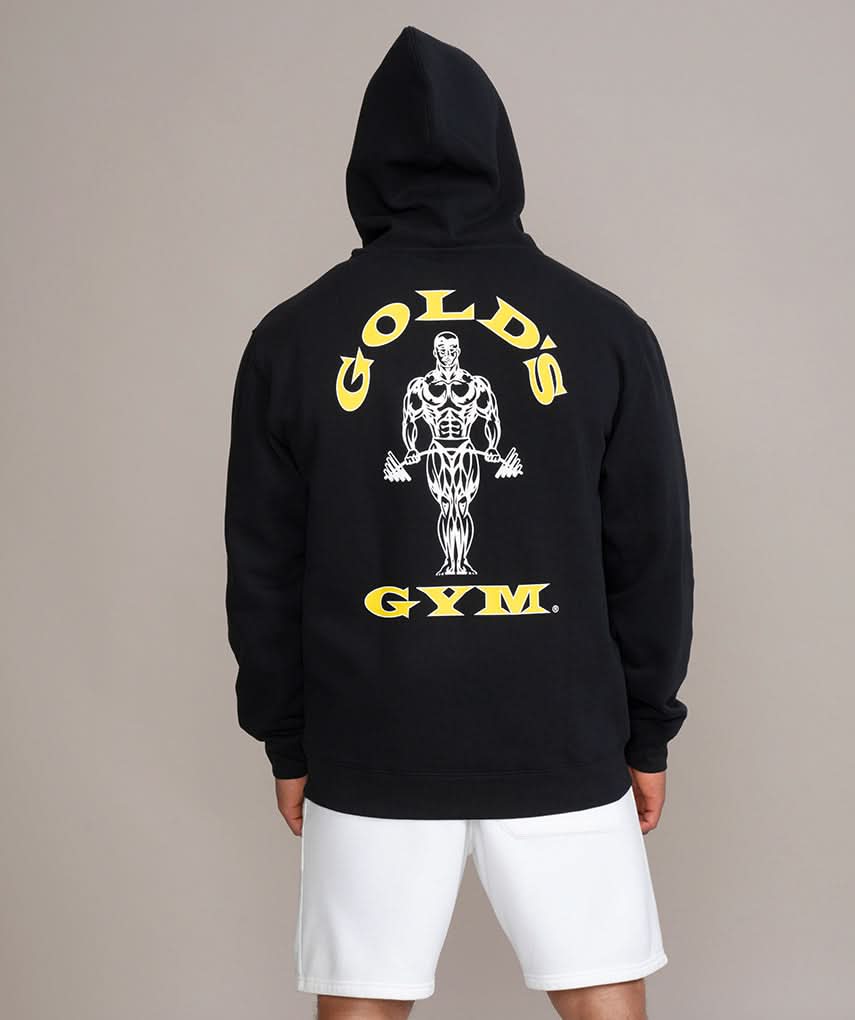 golds gym heavyweight hoodie back view