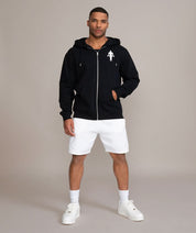 golds gym hoodie outfit for fitness in winter
