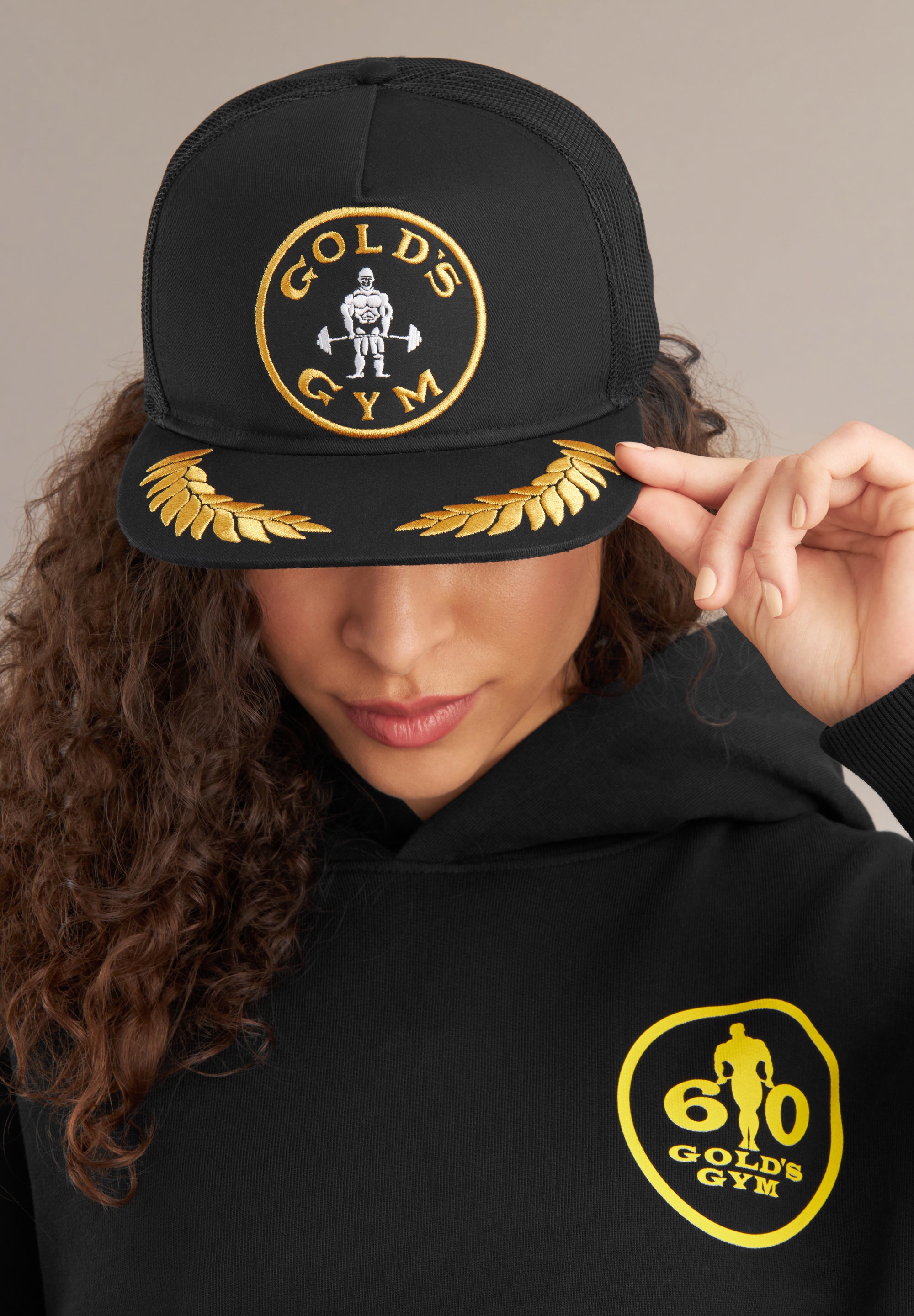 Gold's Gym® Black '80s Trucker Hat (60th Anniversary