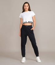 golds gym white crop top for women