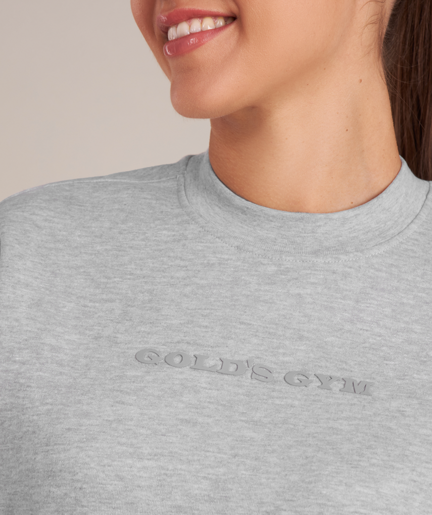 gray luxury athletic sweater for women  golds gym