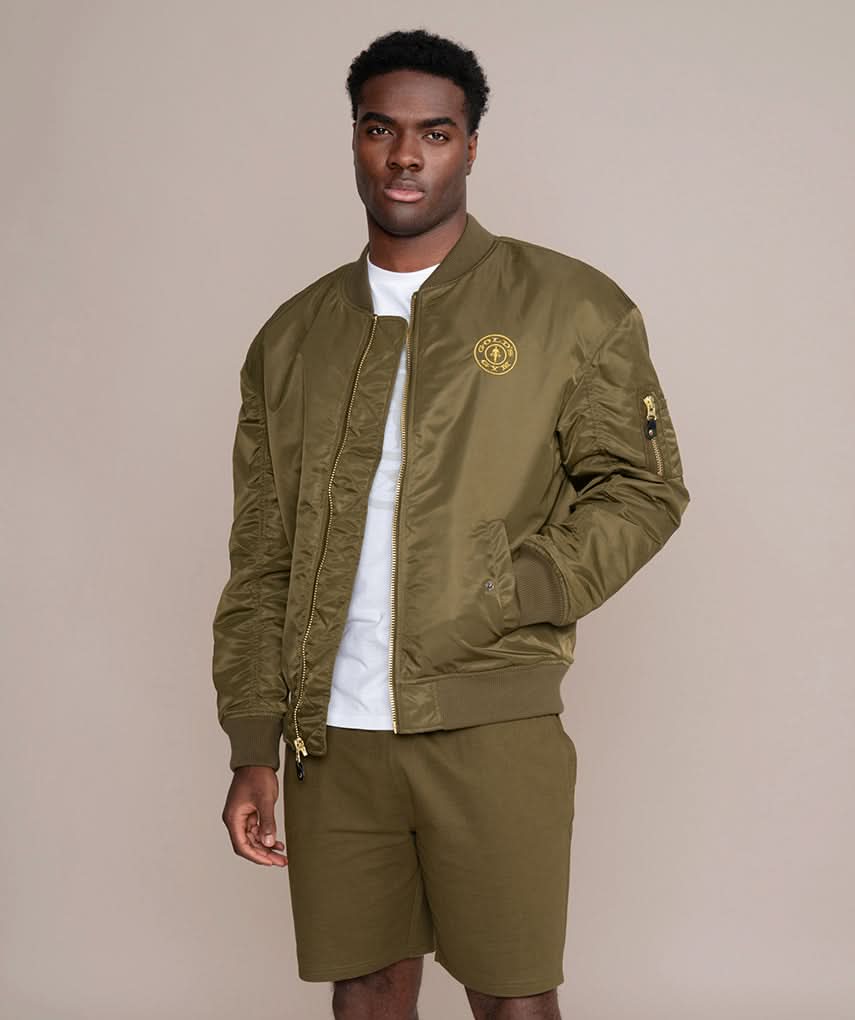green bomber jacket for men
