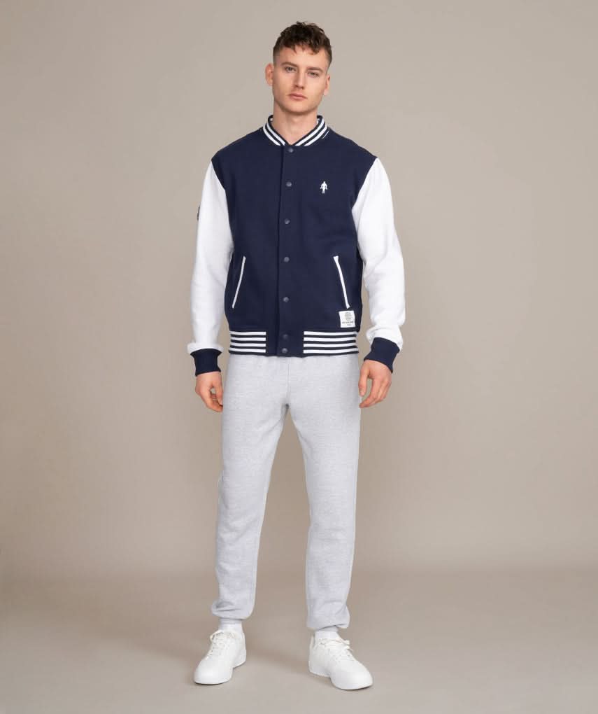 mens varsity baseball jacket by golds gym
