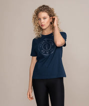 navy blue womens gym shirt