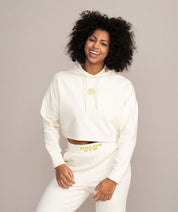 organic cotton crop top hoodie