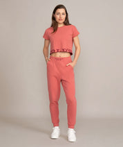 peach pink crop top for women golds gym