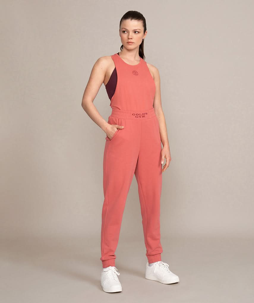 pink peach basketball tank top for women