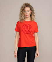 red gym shirt for women