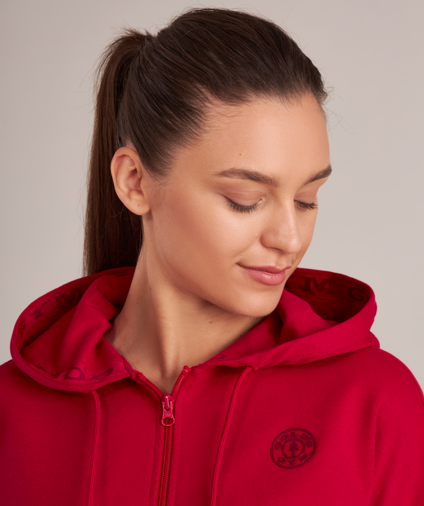 red hoodie for working out
