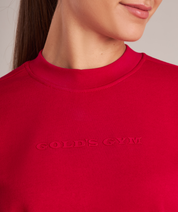 red tennis sweater for women golds gym