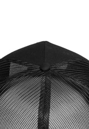 top of mesh black trucker hat