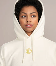 white organic cotton hoodie