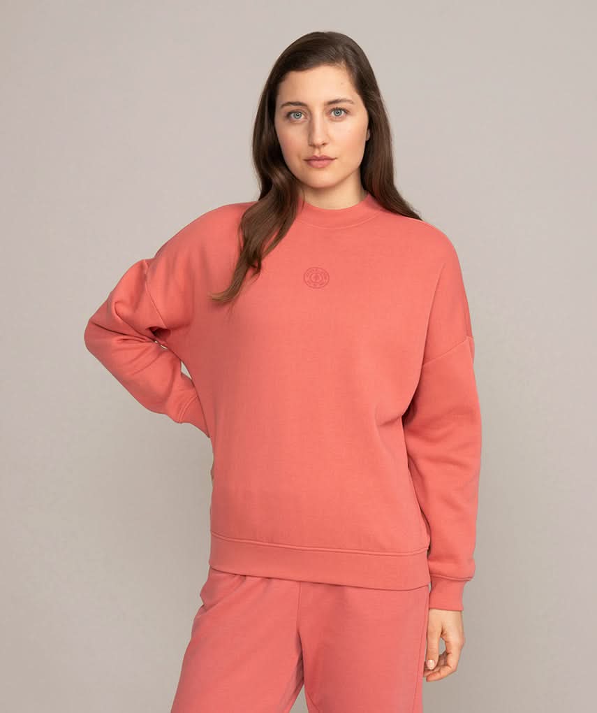 womens athletic sweater peach color luxury