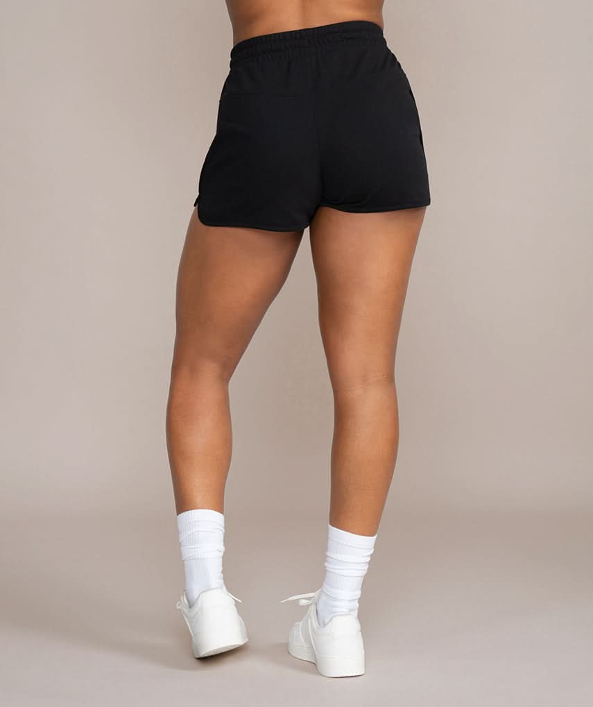 womens vintage athletic shorts in black