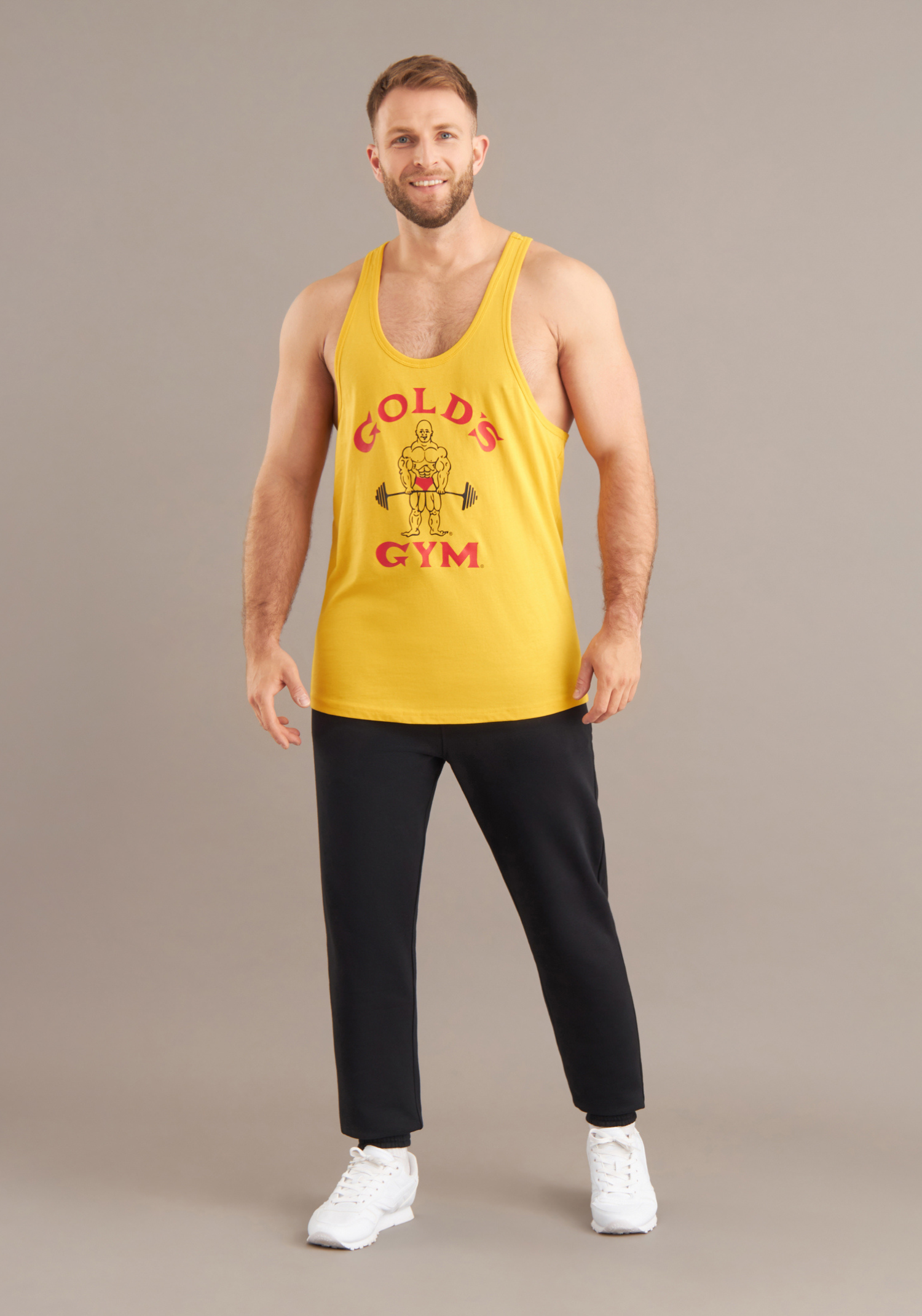 Gold's Gym - 70s Yellow Vintage Bodybuilder Stringer - (60th Anniversary Collection)