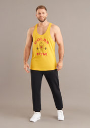 Gold's Gym - 70s Yellow Vintage Bodybuilder Stringer - (60th Anniversary Collection)