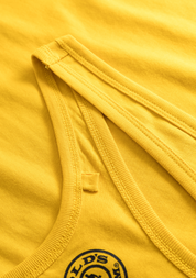 Gold's Gym - 70s Yellow Vintage Bodybuilder Stringer - (60th Anniversary Collection)