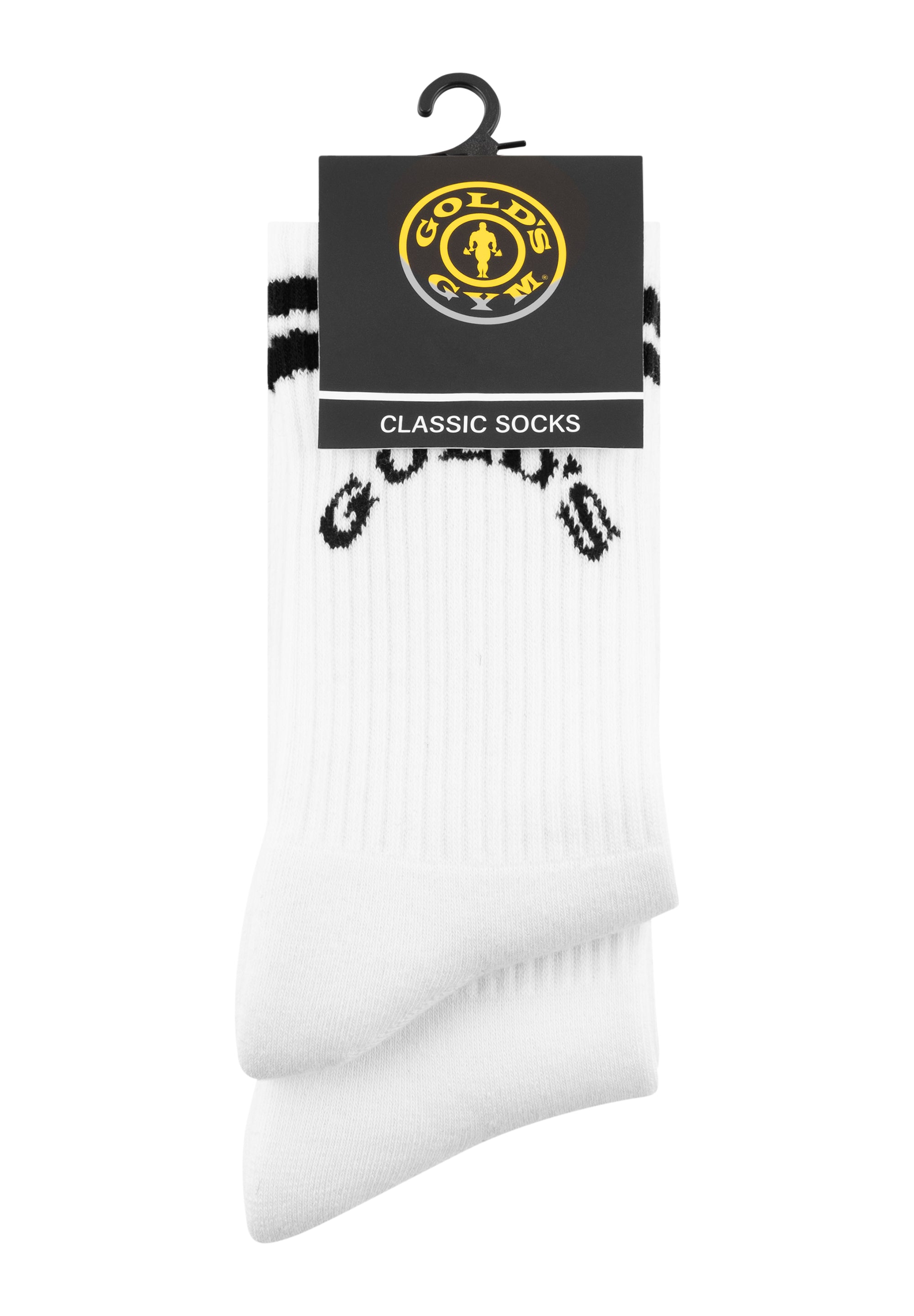 Gold's Gym® Unisex White Crew Socks