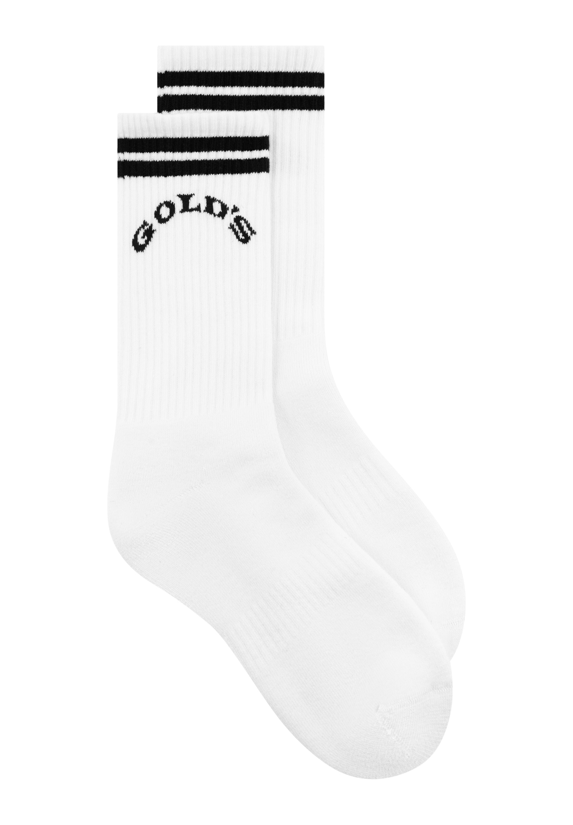 Gold's Gym® Unisex White Crew Socks