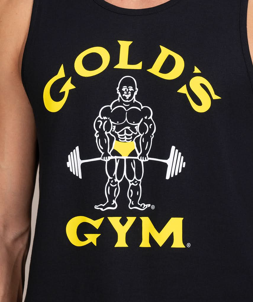Gold's Gym Classic Joe Men’s Tank Black Close Up