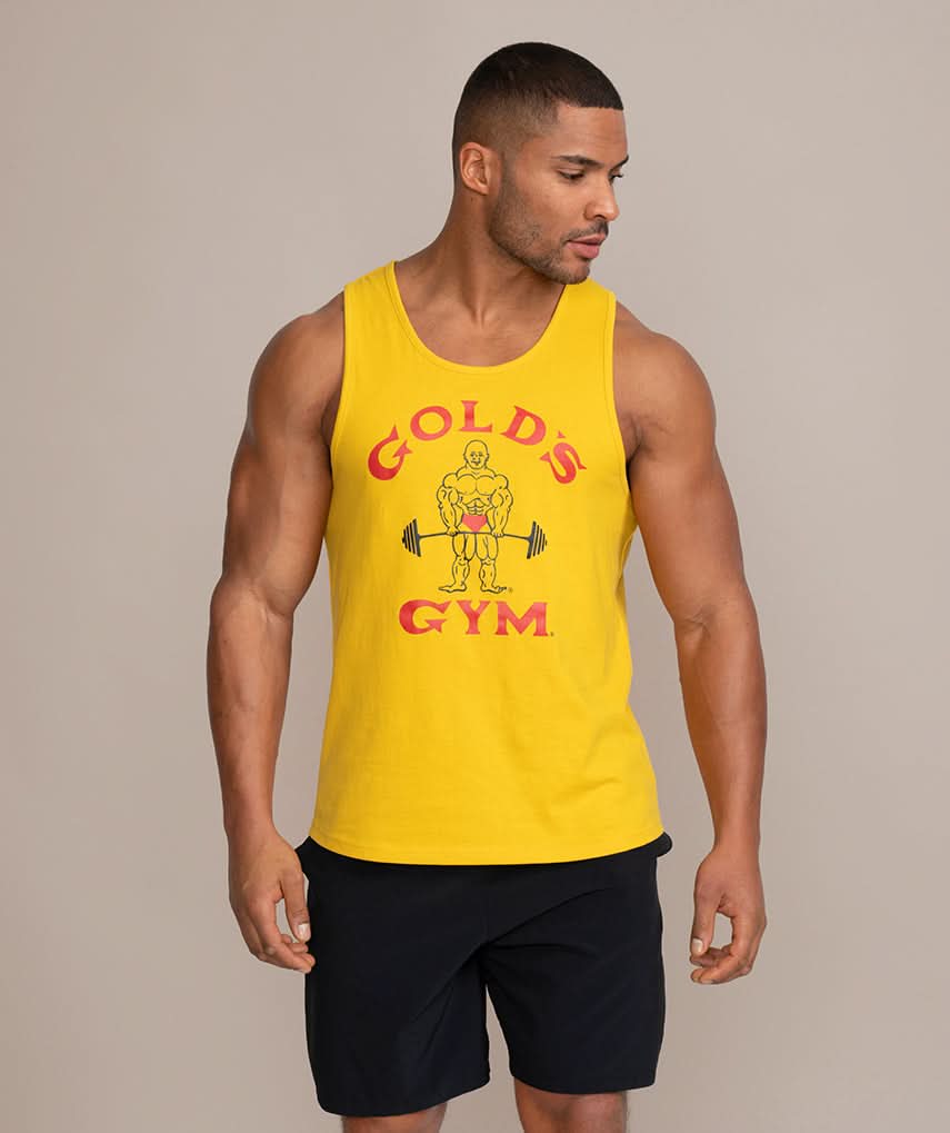 Gold's Gym Classic Joe Men’s Tank Gold Yellow