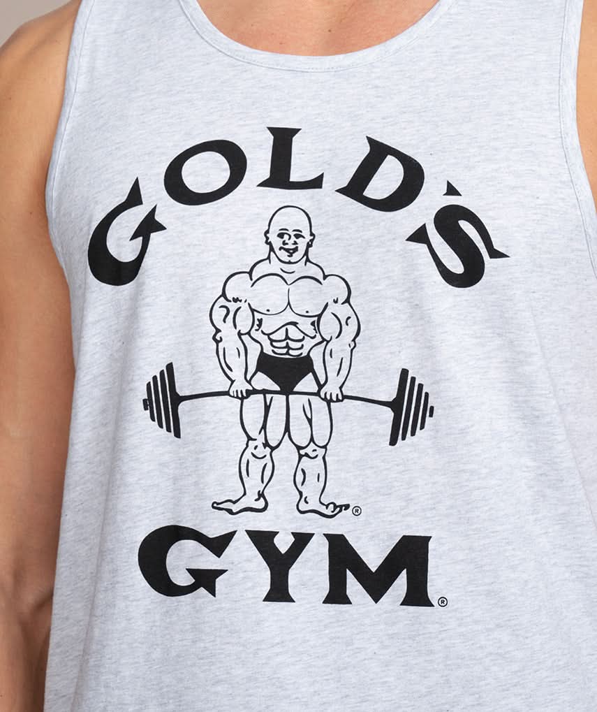 Gold's Gym Classic Joe Men’s Tank Gray Close Up