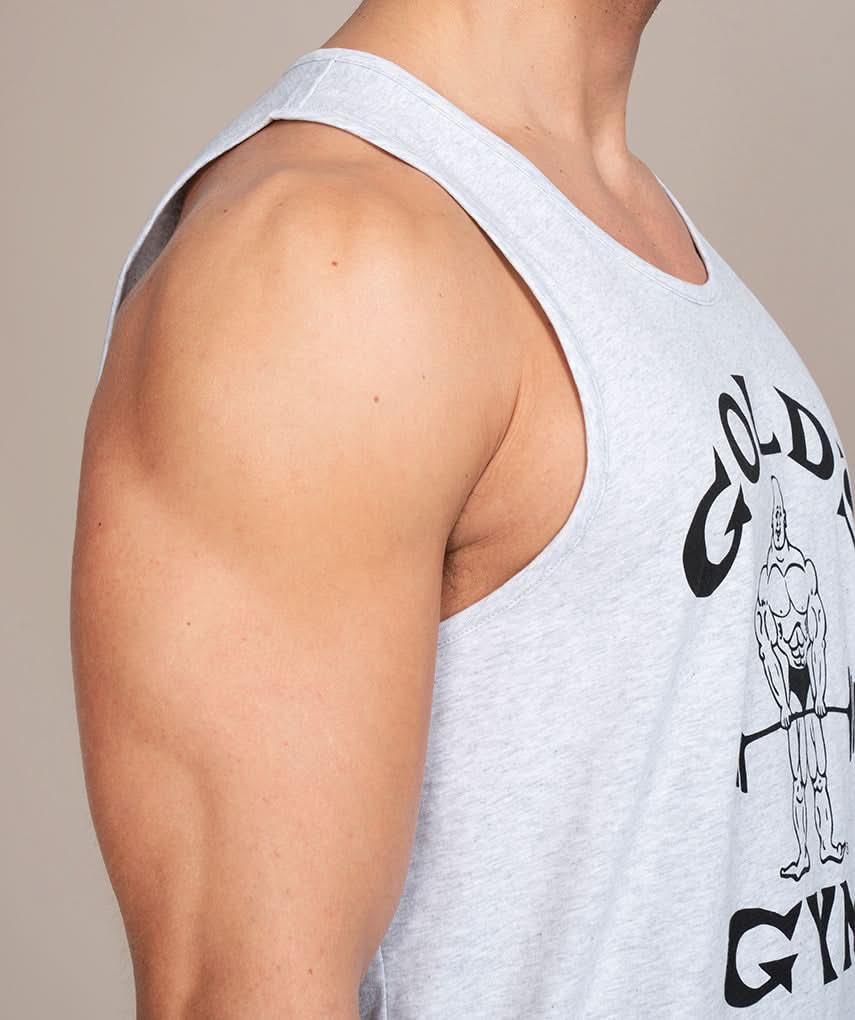 Gold's Gym Classic Joe Men’s Tank Gray Close Up Side