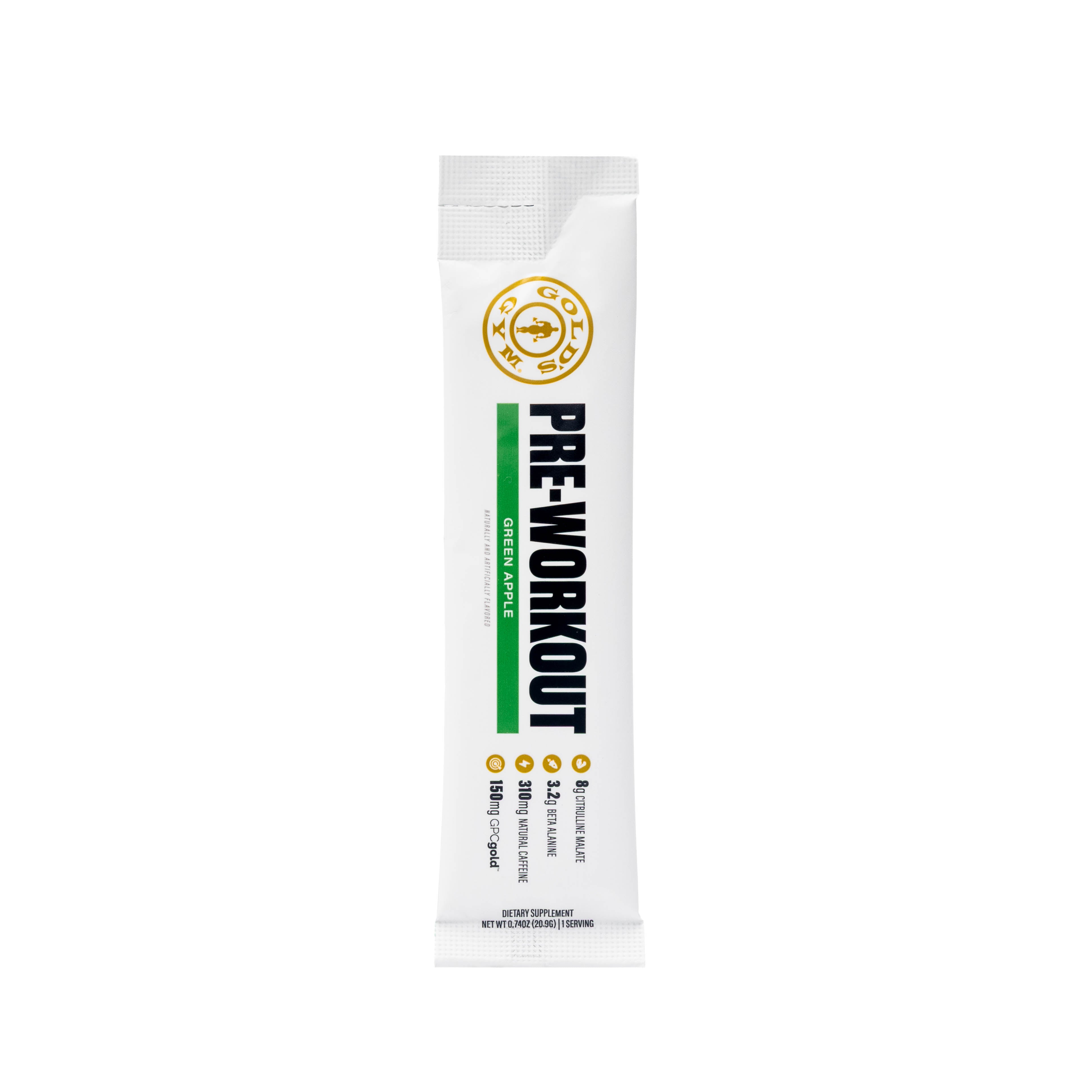 Gold's Gym Nutrition Pre-Workout Stick Packs- 10 pack