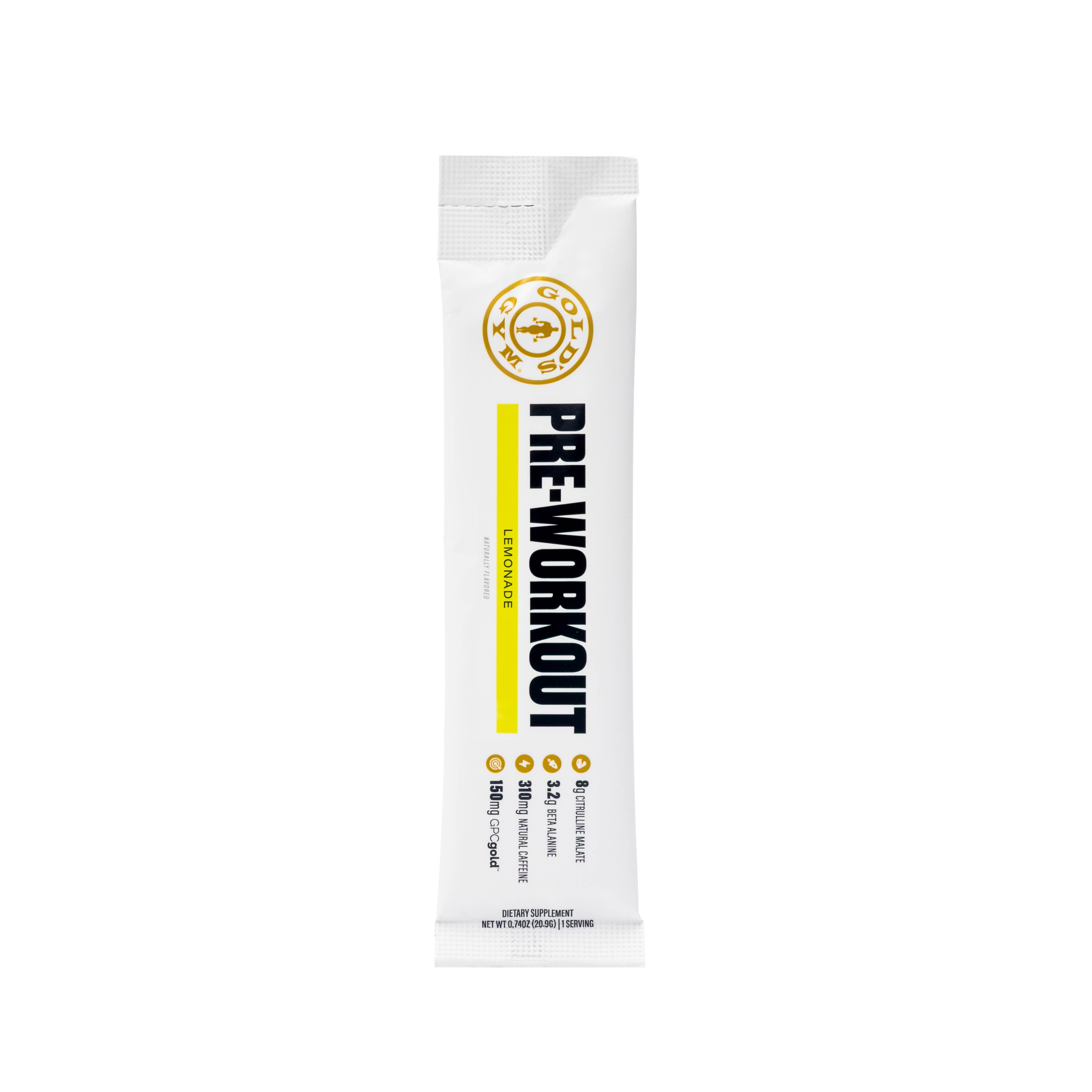 Gold's Gym Nutrition Pre-Workout Stick Packs- 10 pack