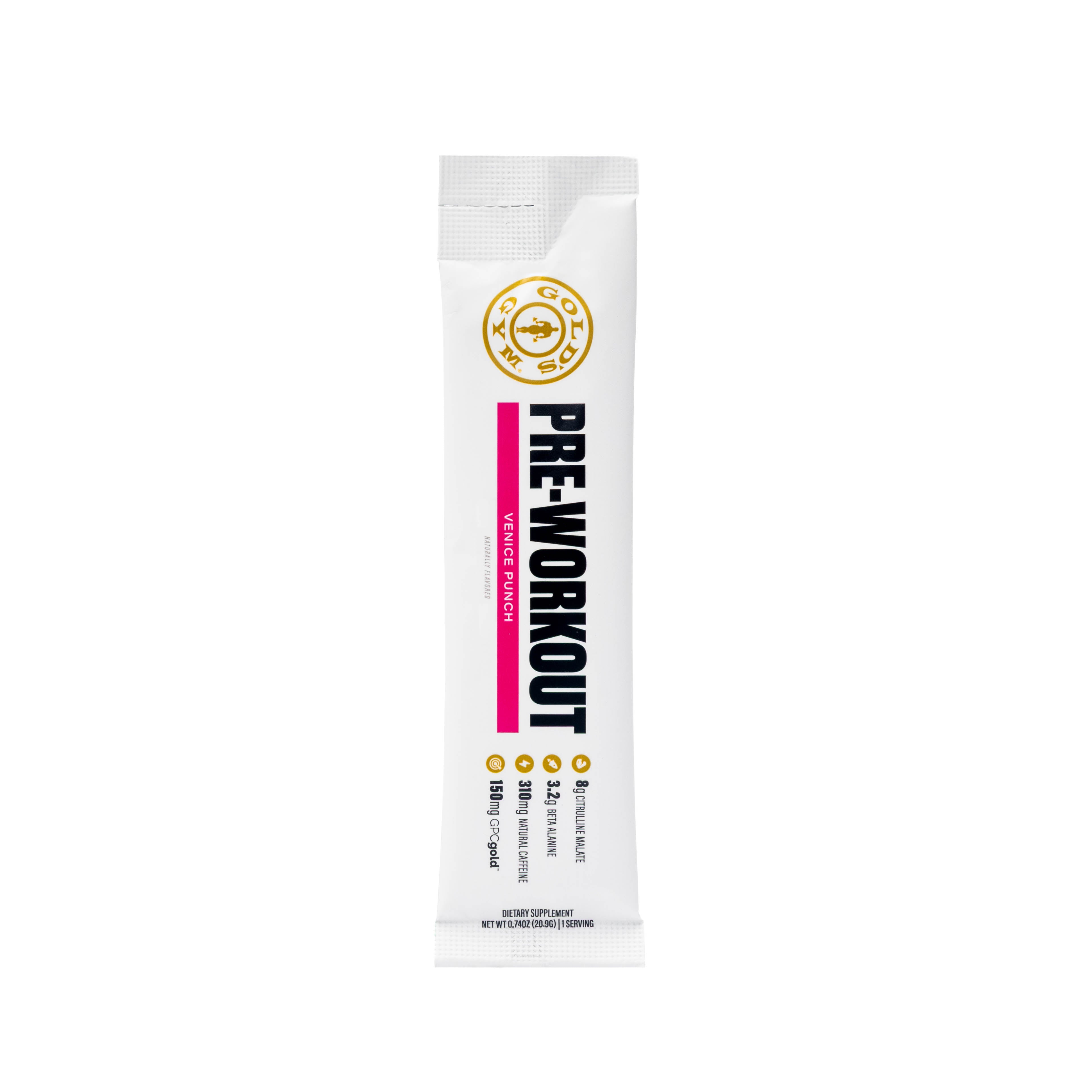 Gold's Gym Nutrition Pre-Workout Stick Packs- 10 pack