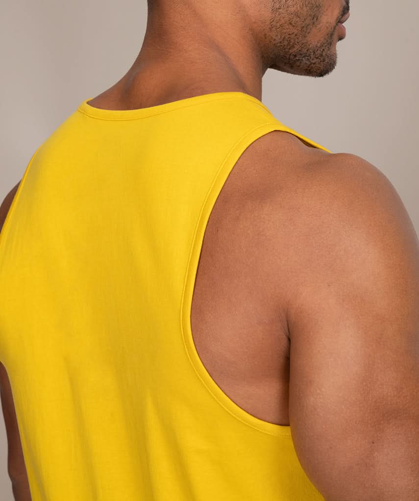 Golds Gym Classic Joe Mens Tank Gold Yellow Side View