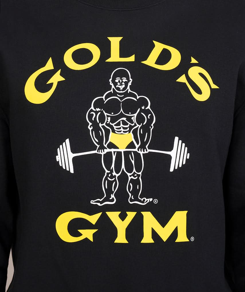 Golds Gym Classic Joe Sweatshirt Black Outfit Closeup