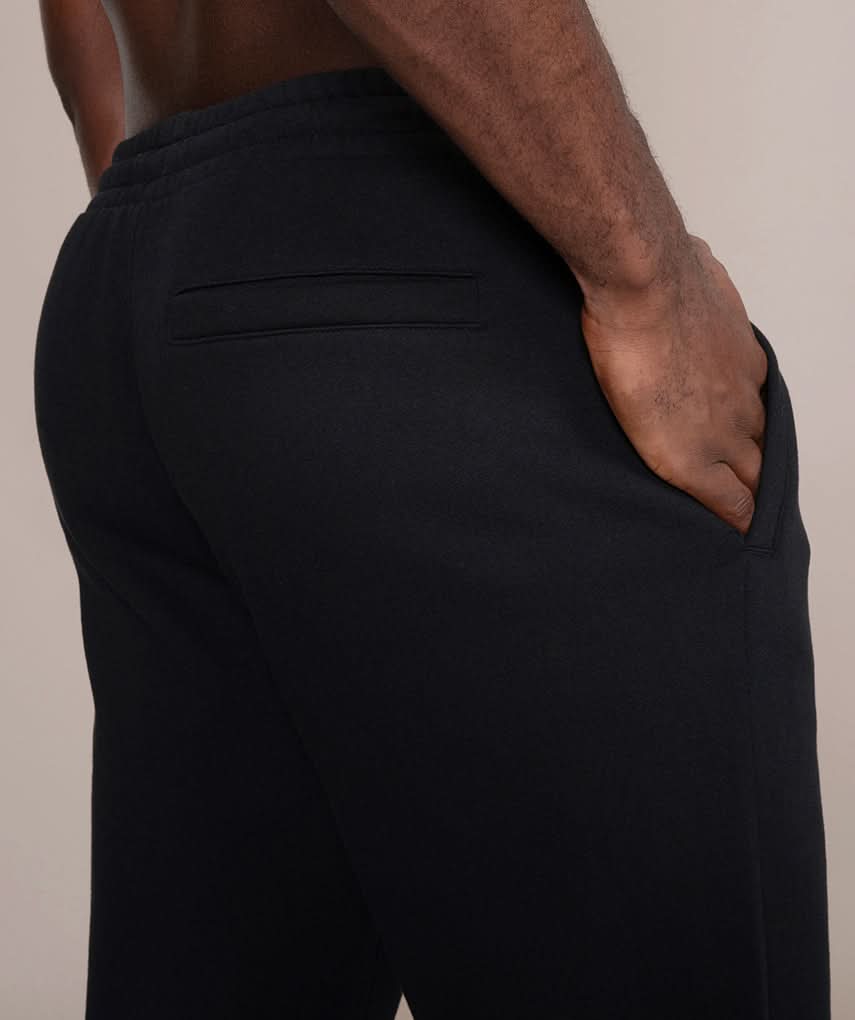 Golds Gym Mens Athletic Workout Pants in Black Back View