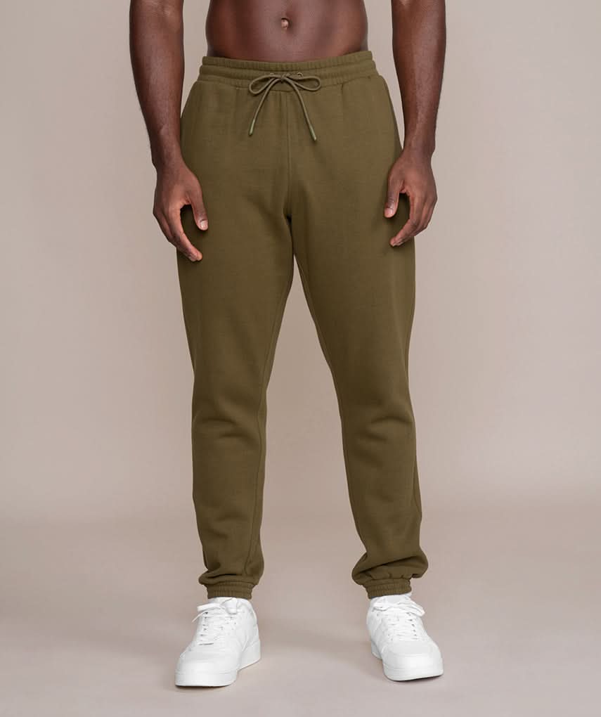Golds Gym Mens Athletic Workout Pants in Olive Army Green