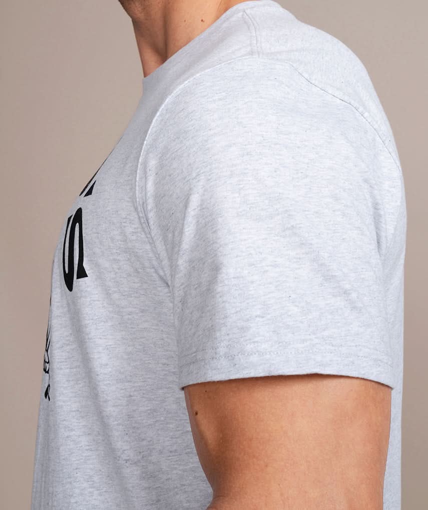 Golds Gym Muscle Joe Crew Neck T-Shirt Gray Side View