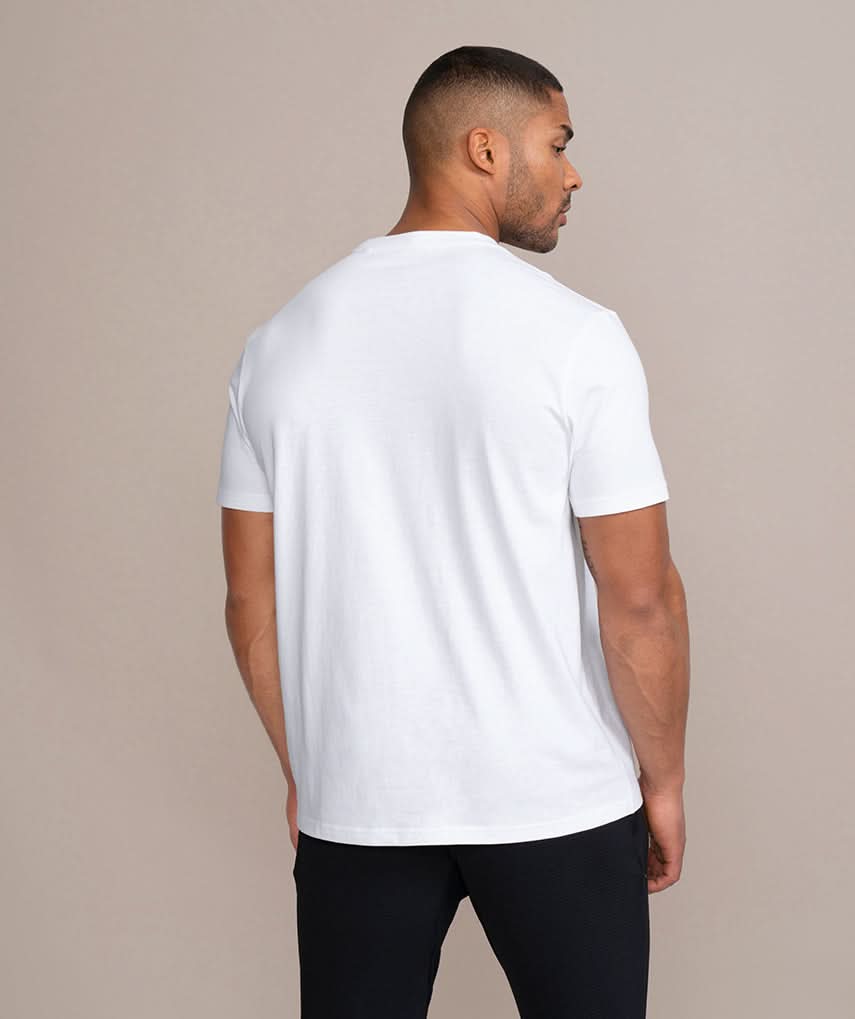 Golds Gym Muscle Joe Crew Neck T-Shirt Gray Workout Shirt Back View