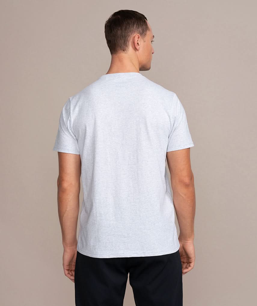 Golds Gym Muscle Joe Crew Neck T-Shirt Gray Workout Shirt Back View